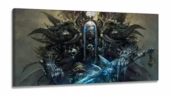 Quadro Decorativos Warcraft em Tecido Canvas 130x60 M03