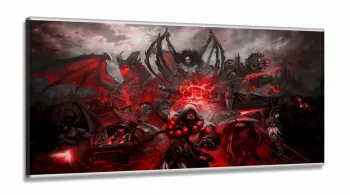 Quadro Decorativos Warcraft em Tecido Canvas 130x60 m04