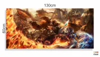 Quadro Decorativos World-of-warcraft em Tecido Canvas 130x60 - Foto 3