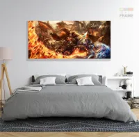 Quadro Decorativos World-of-warcraft em Tecido Canvas 130x60 - Foto 6