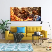 Quadro Decorativos World-of-warcraft em Tecido Canvas 130x60 - Foto 7