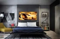 Quadro Dragon Ball Z Goku Super Sayajin em Mosaico em Tecido Canvas 130x60 - Foto 4