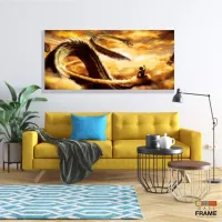 Quadro Dragon Ball Z Goku Super Sayajin em Mosaico em Tecido Canvas 130x60 - Foto 7