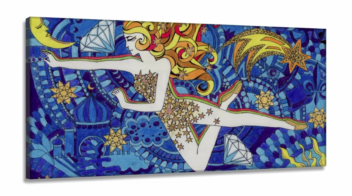 Quadro Em Tecido Beatle.s Lucy In The Sky With Diamonds em Tecido Canvas 130x60 Imagem