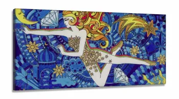 Quadro Em Tecido Beatle.s Lucy In The Sky With Diamonds em Tecido Canvas 130x60