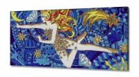 Quadro Em Tecido Beatle.s Lucy In The Sky With Diamonds em Tecido Canvas 130x60 - Foto 2