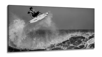 Quadro Em Tecido Decorativo Surf Detalhe Surfista Onda Sala em Tecido Canvas 130x60