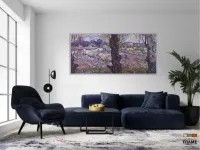 Quadro Em Tecido Van Gogh Vista Em Arles Pomar Em Flor em Tecido Canvas 130x60 - Foto 5