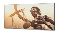 Quadro Escritório Advocacia Deusa Justiça em Tecido Canvas 130x60 - Foto 2