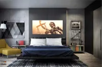 Quadro Escritório Advocacia Deusa Justiça em Tecido Canvas 130x60 - Foto 4