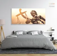 Quadro Escritório Advocacia Deusa Justiça em Tecido Canvas 130x60 - Foto 6