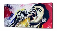Quadro Freddie Mercury Rock Art Decorativo em Tecido Canvas 130x60 - Foto 2