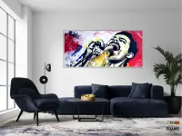 Quadro Freddie Mercury Rock Art Decorativo em Tecido Canvas 130x60 - Foto 5