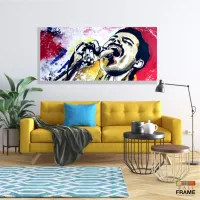Quadro Freddie Mercury Rock Art Decorativo em Tecido Canvas 130x60 - Foto 7