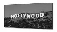 Quadro Hollywood Em Preto E Branco Decorativo em Tecido Canvas 130x60 - Foto 2