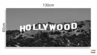 Quadro Hollywood Em Preto E Branco Decorativo em Tecido Canvas 130x60 - Foto 3