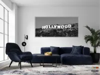 Quadro Hollywood Em Preto E Branco Decorativo em Tecido Canvas 130x60 - Foto 5