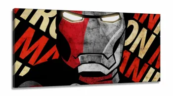 Quadro Homem de Ferro Ironman Decorativo Sala Quartoem Tecido Canvas 130x60