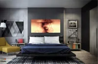 Quadro Índio Americano Artístico Sala em Tecido Canvas 130x60 - Foto 4
