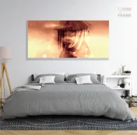Quadro Índio Americano Artístico Sala em Tecido Canvas 130x60 - Foto 6