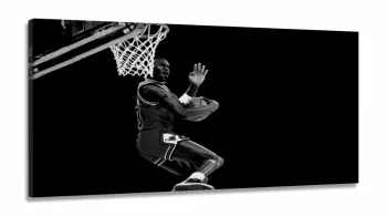 Quadro Michael Jordan Basquete decorativo - em Tecido Canvas 130x60