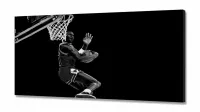 Quadro Michael Jordan Basquete decorativo - em Tecido Canvas 130x60 - Foto 2