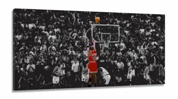 Quadro Michael Jordan Basquete Sexta Tela em Tecido Canvas 130x60