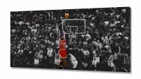 Quadro Michael Jordan Basquete Sexta Tela em Tecido Canvas 130x60 - Foto 2