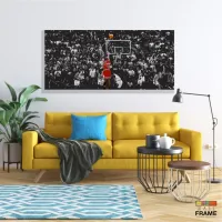 Quadro Michael Jordan Basquete Sexta Tela em Tecido Canvas 130x60 - Foto 7