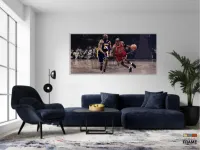 Quadro Michael Jordan Jogando decorativo com Tela em Tecido Canvas 130x60 - Foto 5