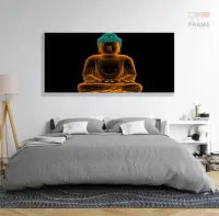 Quadro Mosaico Meditando Buda em Tecido Canvas 130x60 - Foto 6