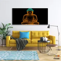 Quadro Mosaico Meditando Buda em Tecido Canvas 130x60 - Foto 7