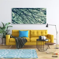Quadro Mosaico Vertical Galhos Secos Natureza Decorativo em Tecido Canvas 130x60 - Foto 7