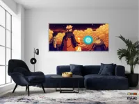 Quadro Naruto Shippuden Rasengan Mosaco em Tecido Canvas 130x60 Para Quarto - Foto 5