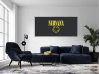 Quadro Nirvana Música Banda Decorativo em Tecido Canvas 130x60 - Foto 5
