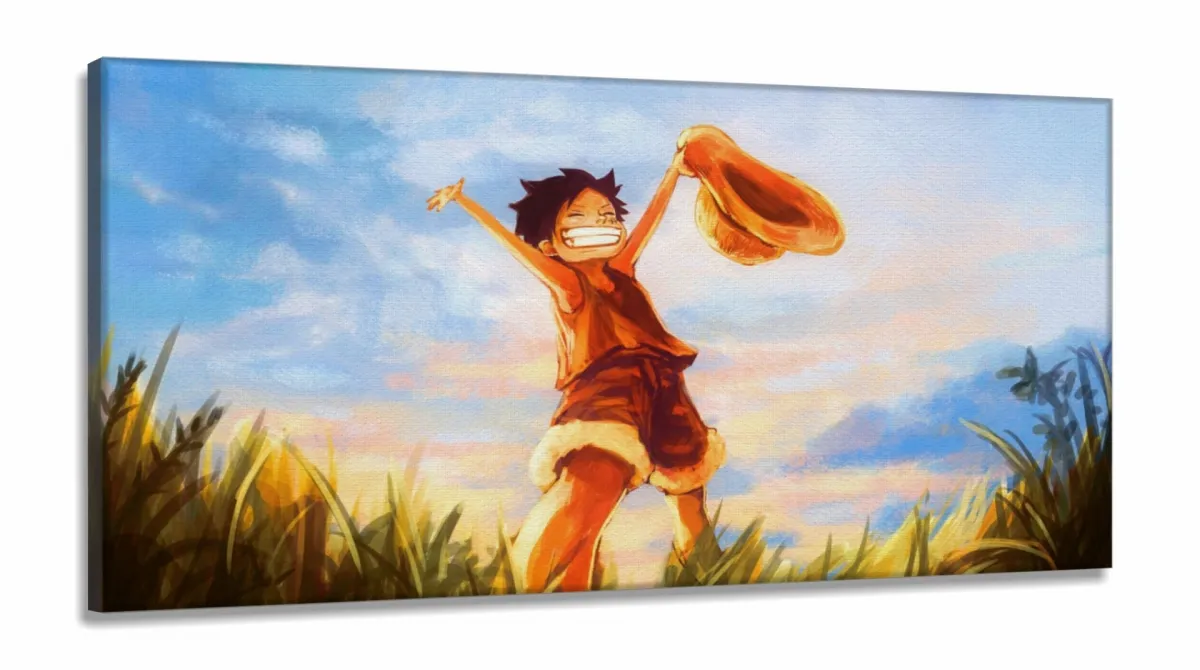 Quadro One Piece Para Quarto em Tecido Canvas 130x60 Imagem