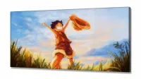 Quadro One Piece Para Quarto em Tecido Canvas 130x60 - Foto 2