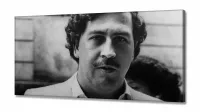 Quadro Pablo Escobar decorativo Preto e Branco em Tecido Canvas 130x60 - Foto 2