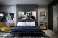Quadro Pablo Escobar decorativo Preto e Branco em Tecido Canvas 130x60 - Foto 4
