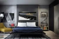 Quadro Piano Música decorativo com Tela em Tecido Canvas 130x60 - Foto 4