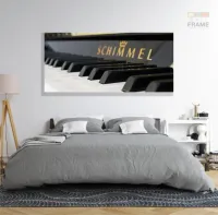 Quadro Piano Música decorativo com Tela em Tecido Canvas 130x60 - Foto 6