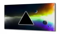 Quadro Pink Floyd Banda Música Decorativo em Tecido Canvas 130x60 - Foto 2