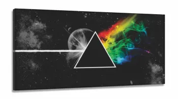 Quadro Pink Floyd Rock Dark Side Special em Tecido Canvas 130x60