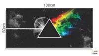Quadro Pink Floyd Rock Dark Side Special em Tecido Canvas 130x60 - Foto 3