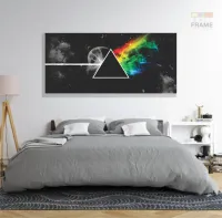 Quadro Pink Floyd Rock Dark Side Special em Tecido Canvas 130x60 - Foto 6
