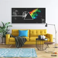 Quadro Pink Floyd Rock Dark Side Special em Tecido Canvas 130x60 - Foto 7