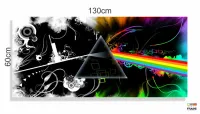 Quadro Pink Floyd Rock Dark Side The Moon em Tecido Canvas 130x60 - Foto 3
