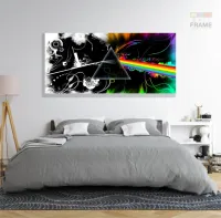 Quadro Pink Floyd Rock Dark Side The Moon em Tecido Canvas 130x60 - Foto 6