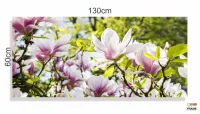 Quadro Planta Flor Magnólia Natureza Artístico em Tecido Canvas 130x60 - Foto 3