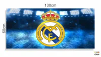 Quadro Real Madrid decorativo com Tela em Tecido Canvas 130x60 - Foto 3